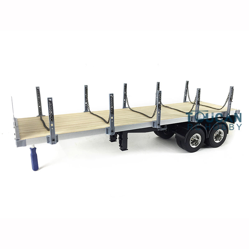 Toucanrc 1/14 2 Achsen RC Pritsche Auflieger für DIY Tamiyaya Fernbedienung Traktor Lkw Modell Fahrzeug rl 