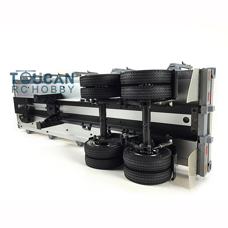 Toucanrc 1/14 2 Achsen RC Pritsche Auflieger für DIY Tamiyaya Fernbedienung Traktor Lkw Modell Fahrzeug rl 