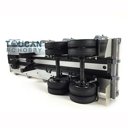 Toucanrc 1/14 2 Achsen RC Pritsche Auflieger für DIY Tamiyaya Fernbedienung Traktor Lkw Modell Fahrzeug rl 