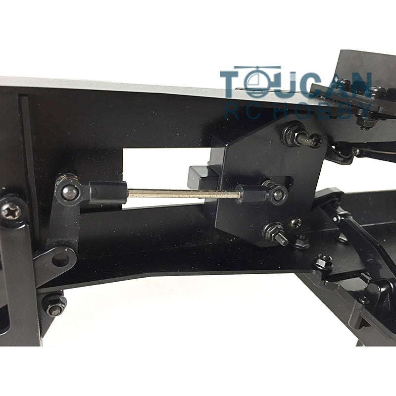 Toucanrc 1/14 20ft Chassis 2 Achsen für 1/14 DIY Tamiyaya RC Traktor Lkw Fernbedienung Anhänger Fahrzeug Modell rl