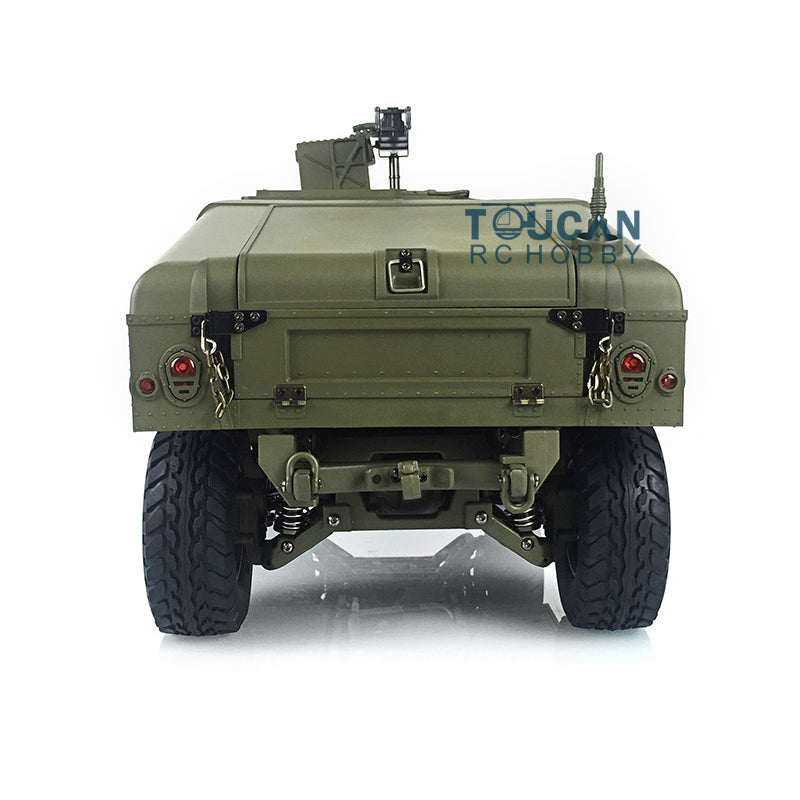 TOUCAN RC HOBBY HG 1/10 RC Green 4*4 P408 U.S. Military Vehicle Racing Car 2Speed ESC Motor 16CH Radio W/O Battery Charger Light & Sound System