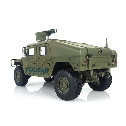 TOUCAN RC HOBBY HG 1/10 RC Green 4*4 P408 U.S. Military Vehicle Racing Car 2Speed ESC Motor 16CH Radio W/O Battery Charger Light & Sound System