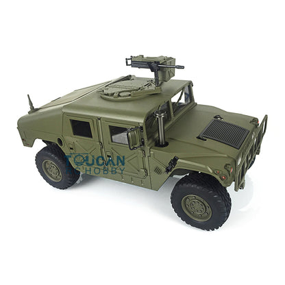 TOUCAN RC HOBBY HG 1/10 RC Green 4*4 P408 U.S. Military Vehicle Racing Car 2Speed ESC Motor 16CH Radio W/O Battery Charger Light & Sound System