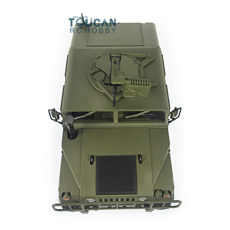 TOUCAN RC HOBBY HG 1/10 RC Green 4*4 P408 U.S. Military Vehicle Racing Car 2Speed ESC Motor 16CH Radio W/O Battery Charger Light & Sound System