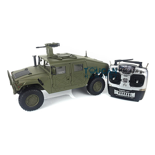 TOUCAN RC HOBBY HG 1/10 RC Green 4*4 P408 U.S. Military Vehicle Racing Car 2Speed ESC Motor 16CH Radio W/O Battery Charger Light & Sound System