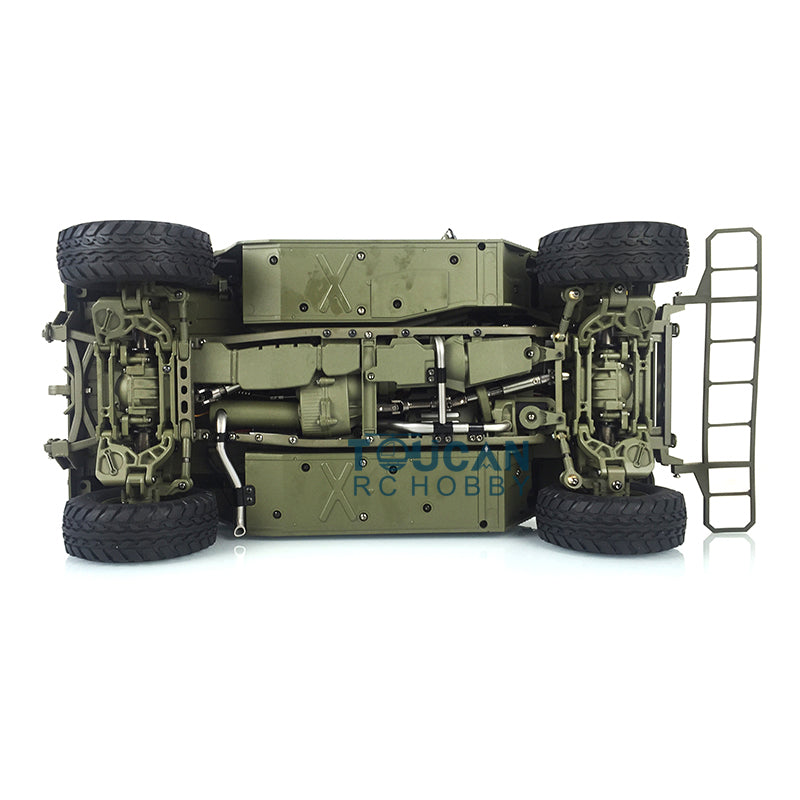 TOUCAN RC HOBBY HG 1/10 RC Green 4*4 P408 U.S. Military Vehicle Racing Car 2Speed ESC Motor 16CH Radio W/O Battery Charger Light & Sound System