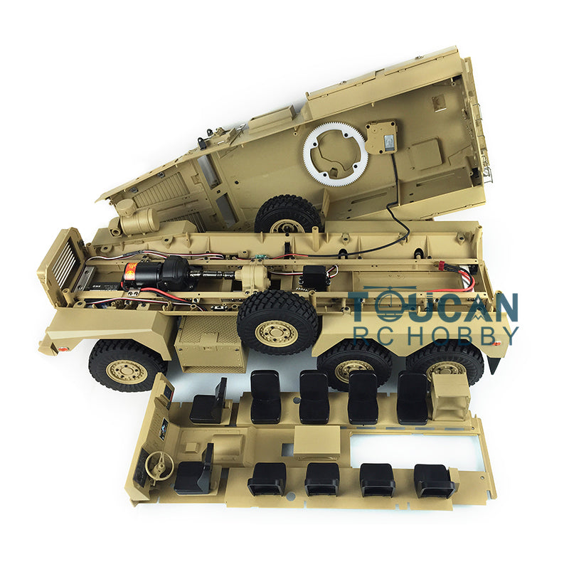 TOUCAN RC HOBBY 1/12 6x6 6x6RC MRAP Vehicle 16CH Radio Explosion Proof Car ESC Motor Remote Control Military Model