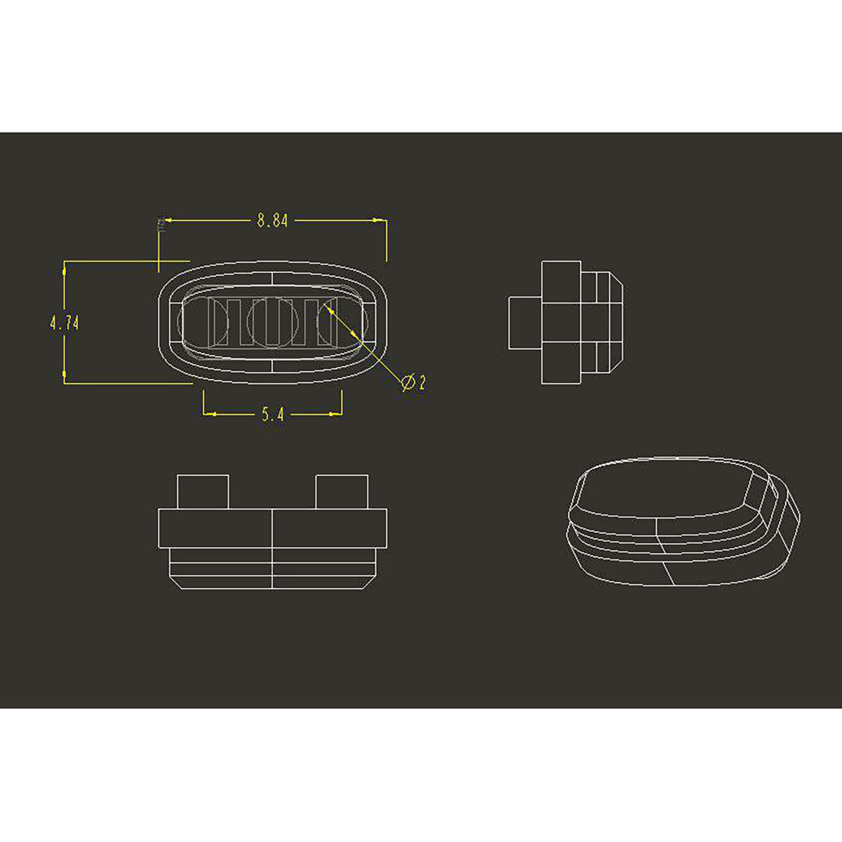 1/14 Skala Kunststoff Grad LED Seitenschweller Licht Markierungslampe für DIY Tamiya 56323 RC Traktor LKW Automodell
