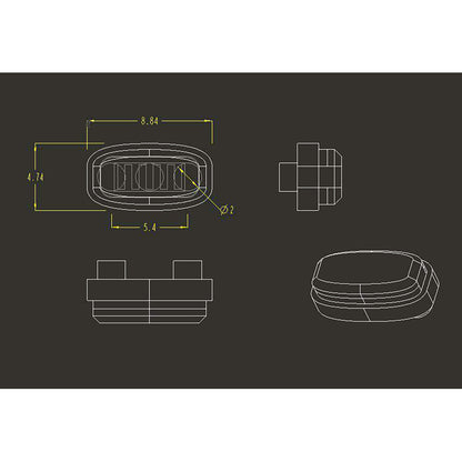1/14 Skala Kunststoff Grad LED Seitenschweller Licht Markierungslampe für DIY Tamiya 56323 RC Traktor LKW Automodell