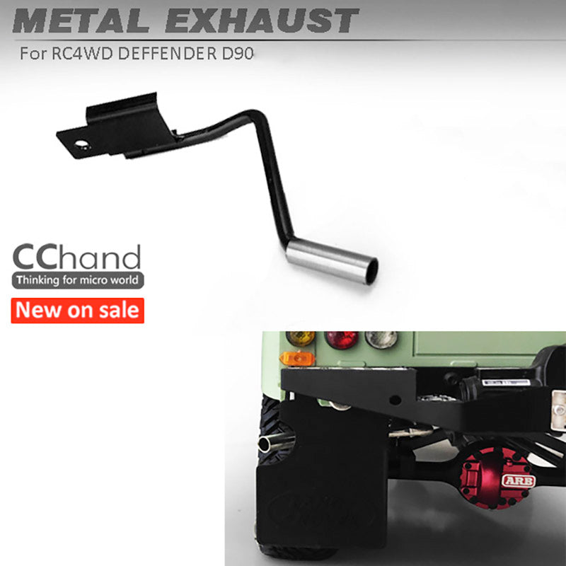 CCHand Metall DIY Ersatzteil Auspuffrohr Passend für 1/10 RC Crawler G2 Funkgesteuerte D90 Modellautos