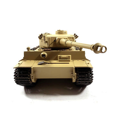 Mato 100 % Metall, Maßstab 1/16, gelb, deutscher Tiger I BB-Schießsatz, RC-Panzer 1220, Stahl-Antriebsgetriebe, gepanzertes Fahrzeug