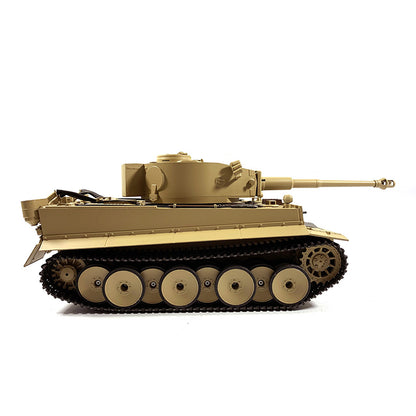 Mato 100 % Metall, Maßstab 1/16, gelb, deutscher Tiger I BB-Schießsatz, RC-Panzer 1220, Stahl-Antriebsgetriebe, gepanzertes Fahrzeug