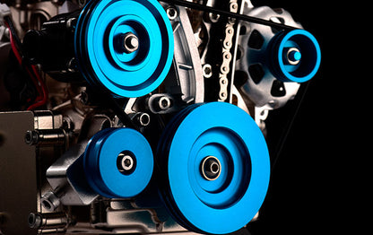 Metallmotor-Modellbausatz TECHING Inline-4-Zylinder-Maschinenmontagespielzeug mit Batterie Mechanisches Kunstdekorationsteil