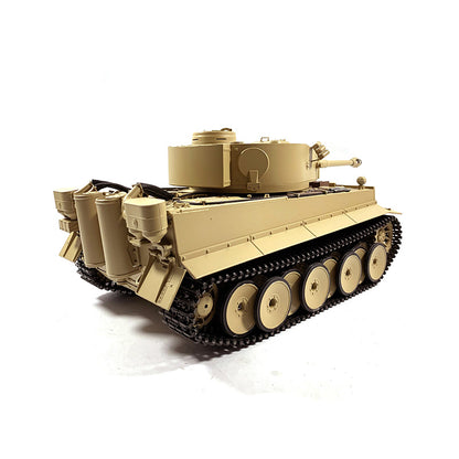 Mato 100 % Metall, Maßstab 1/16, gelb, deutscher Tiger I BB-Schießsatz, RC-Panzer 1220, Stahl-Antriebsgetriebe, gepanzertes Fahrzeug