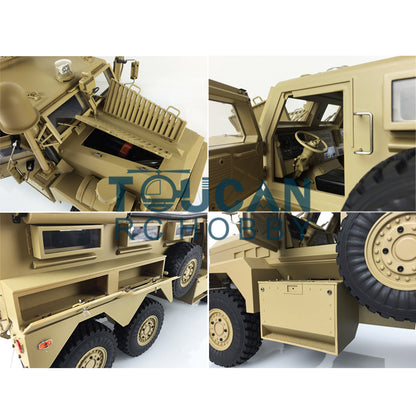 TOUCAN RC HOBBY 1/12 6x6 6x6RC MRAP Vehicle 16CH Radio Explosion Proof Car ESC Motor Remote Control Military Model