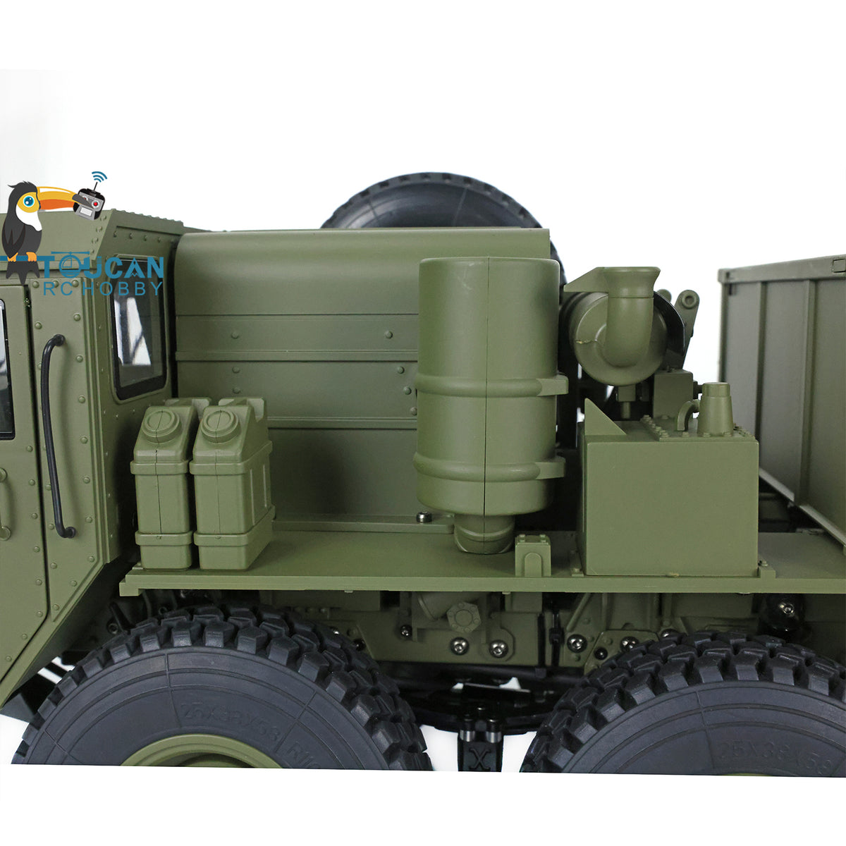 HG 1/12 RC US Militär-LKW Ferngesteuertes Fahrzeug Metall 8x8 Chassis Differentialachsen 2-Gang-Getriebe 2.4G Funkmotor P801 