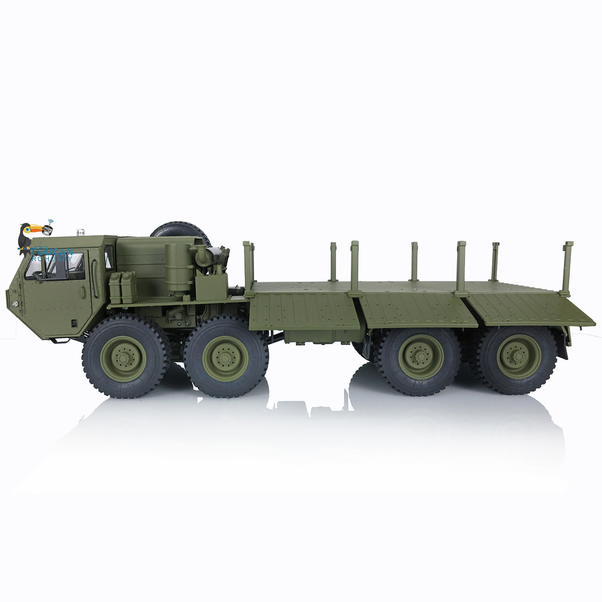 HG 1/12 RC US Militär-LKW Ferngesteuertes Fahrzeug Metall 8x8 Chassis Differentialachsen 2-Gang-Getriebe 2.4G Funkmotor P801 