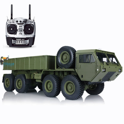 HG 1/12 RC US Militär-LKW Ferngesteuertes Fahrzeug Metall 8x8 Chassis Differentialachsen 2-Gang-Getriebe 2.4G Funkmotor P801 