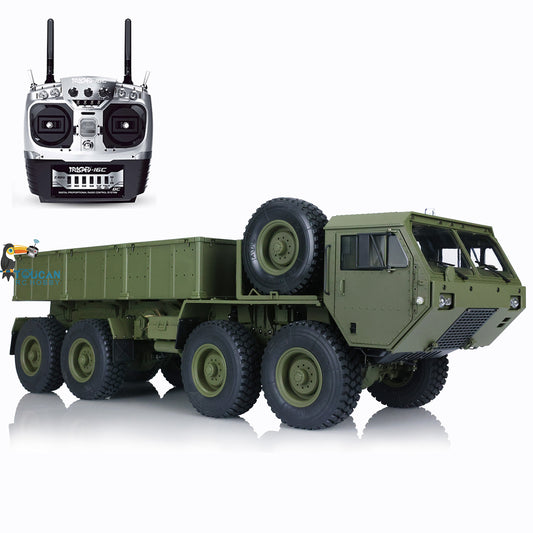 HG 1/12 RC US Militär-LKW Ferngesteuertes Fahrzeug Metall 8x8 Chassis Differentialachsen 2-Gang-Getriebe 2.4G Funkmotor P801 