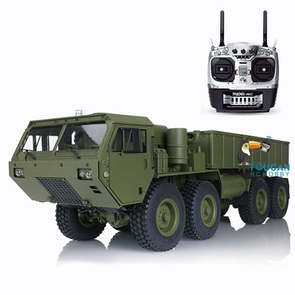 HG 1/12 RC US Militär-LKW Ferngesteuertes Fahrzeug Metall 8x8 Chassis Differentialachsen 2-Gang-Getriebe 2.4G Funkmotor P801 