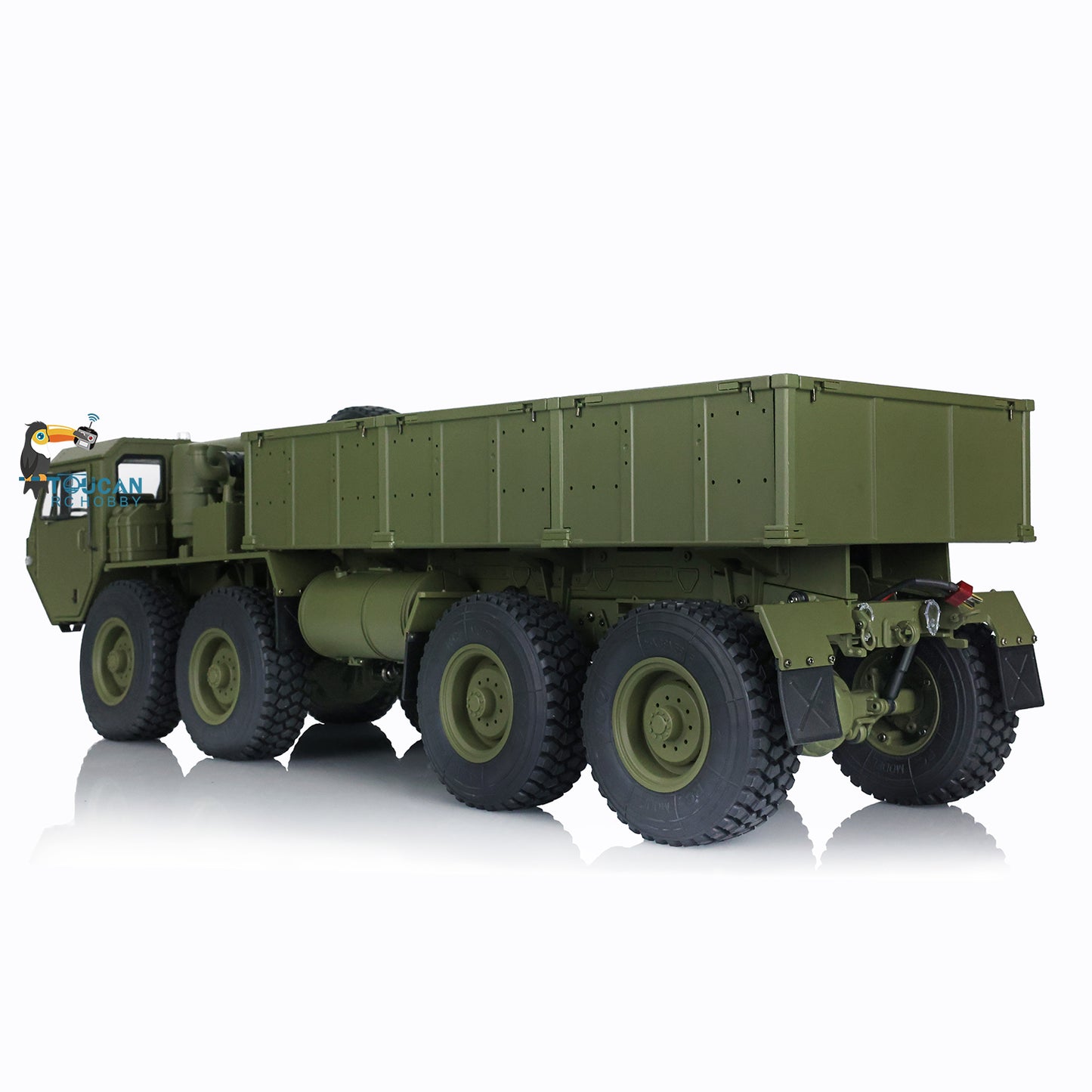 HG 1/12 RC US Militär-LKW Ferngesteuertes Fahrzeug Metall 8x8 Chassis Differentialachsen 2-Gang-Getriebe 2.4G Funkmotor P801 