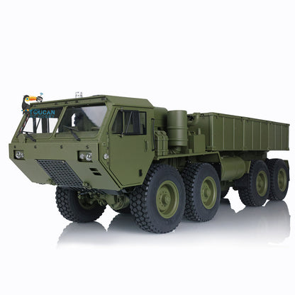 HG 1/12 RC US Militär-LKW Ferngesteuertes Fahrzeug Metall 8x8 Chassis Differentialachsen 2-Gang-Getriebe 2.4G Funkmotor P801 