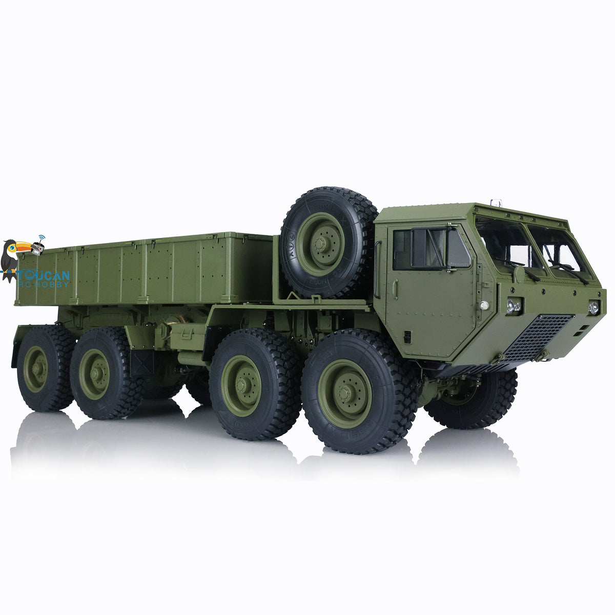 HG 1/12 RC US Militär-LKW Ferngesteuertes Fahrzeug Metall 8x8 Chassis Differentialachsen 2-Gang-Getriebe 2.4G Funkmotor P801 