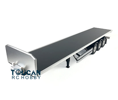 Toucanrc 3 Achsen Fernbedienung Chassis Pritsche Auflieger für DIY TAMIYA Modell 1/14 Traktor Lkw Unasembled Modell
