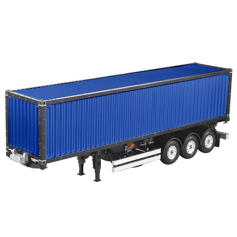 Toucanrc 1/14 Blau lackierter Fernbedienungs-40ft-DIY-3-Achsen-Chassis-Container für Sattelschlepper, unmontiert