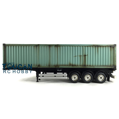 Toucanrc DIY lackierter, zusammengebauter 40-Fuß-Chassis-Container, 1/14, ferngesteuerter, nicht zusammengebauter Sattelschlepper, Simulationsmodell