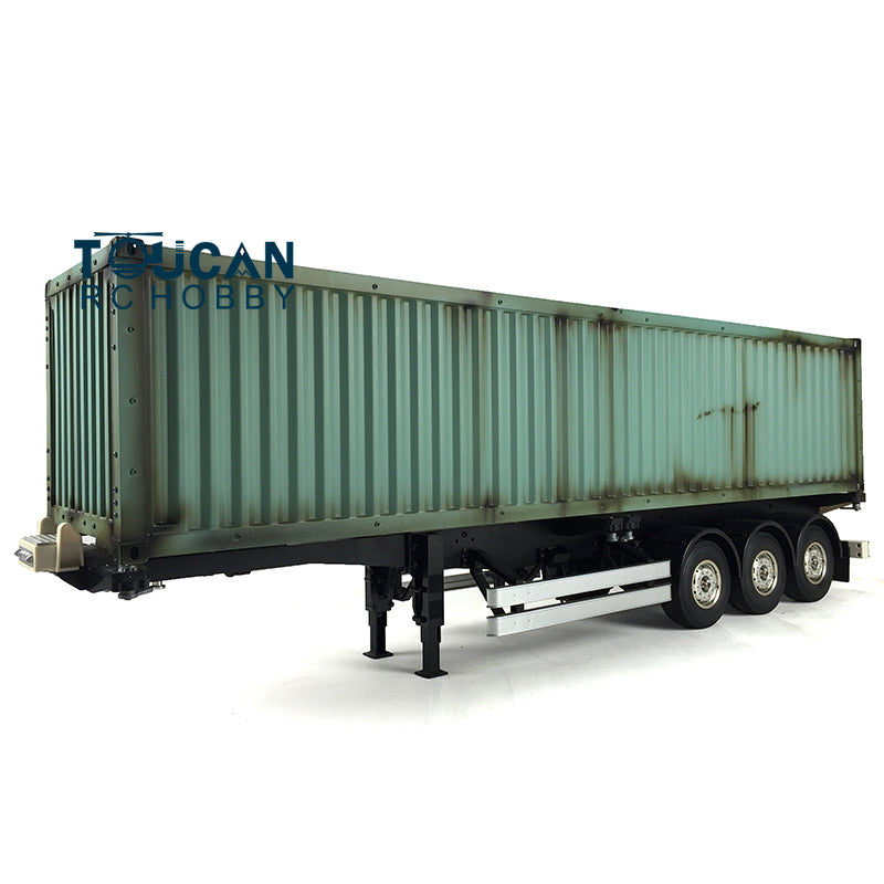 Toucanrc DIY lackierter, zusammengebauter 40-Fuß-Chassis-Container, 1/14, ferngesteuerter, nicht zusammengebauter Sattelschlepper, Simulationsmodell