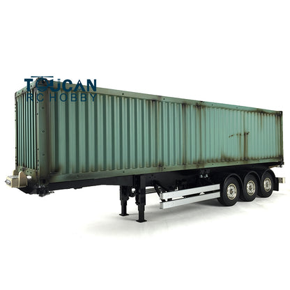 Toucanrc DIY lackierter, zusammengebauter 40-Fuß-Chassis-Container, 1/14, ferngesteuerter, nicht zusammengebauter Sattelschlepper, Simulationsmodell