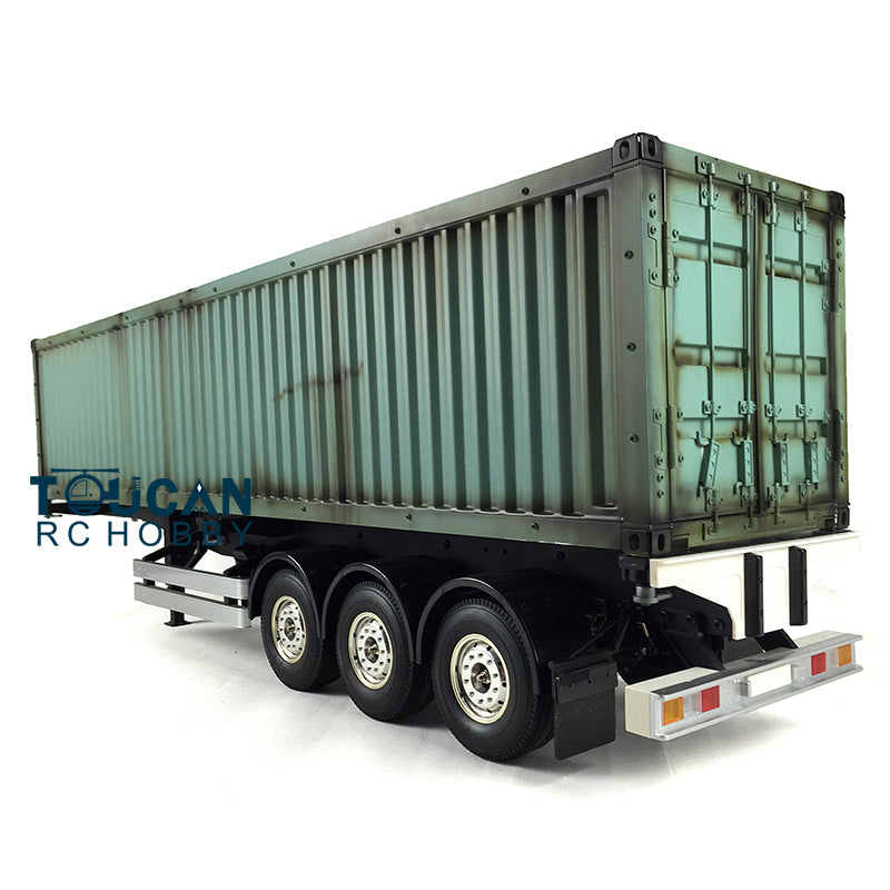 Toucanrc DIY lackierter, zusammengebauter 40-Fuß-Chassis-Container, 1/14, ferngesteuerter, nicht zusammengebauter Sattelschlepper, Simulationsmodell