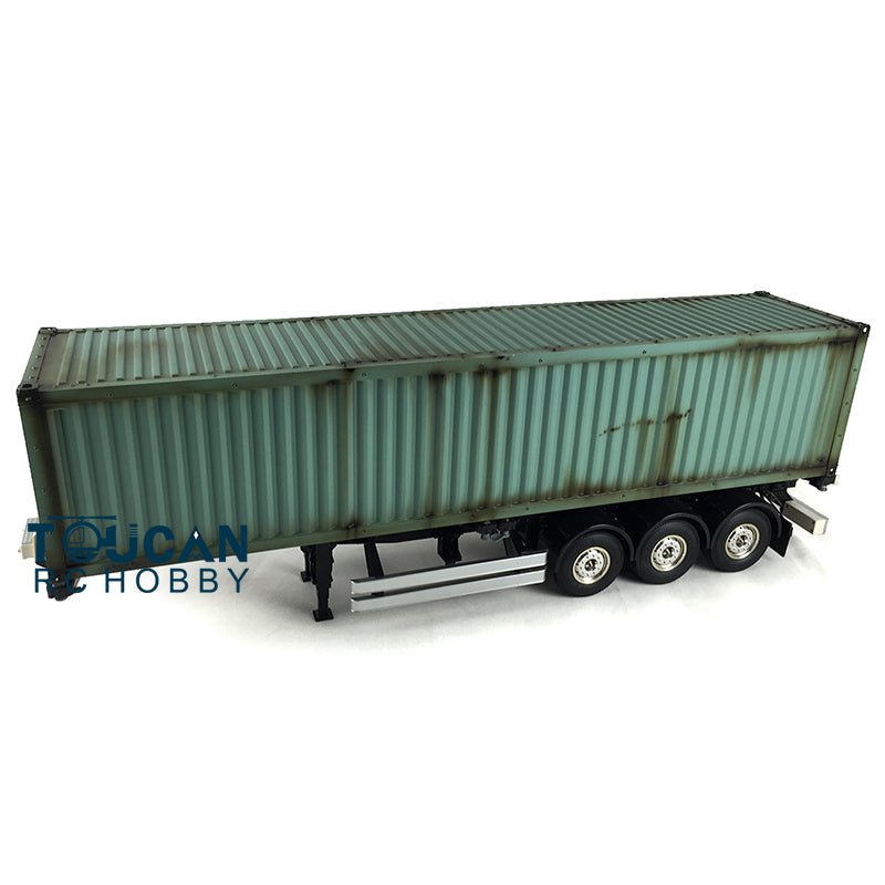 Toucanrc DIY lackierter, zusammengebauter 40-Fuß-Chassis-Container, 1/14, ferngesteuerter, nicht zusammengebauter Sattelschlepper, Simulationsmodell