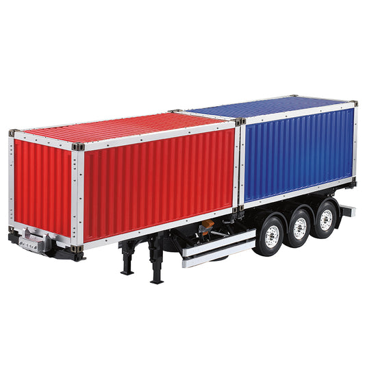 Toucanrc RC Fahrzeug lackiert 2 * 20ft Container Chassis Auflieger für 1/14 Fernbedienung Traktor LKW Tamiyaya l