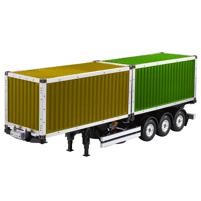 1/14 Toucanrc Auflieger 2 * 20ft Container 3 Achsen Chassis für RC 1/14 Traktor Lkw Tamiyaya Fahrzeug Modell