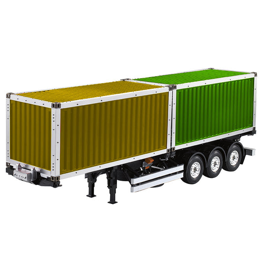 1/14 Toucanrc Auflieger 2 * 20ft Container 3 Achsen Chassis für RC 1/14 Traktor Lkw Tamiyaya Fahrzeug Modell