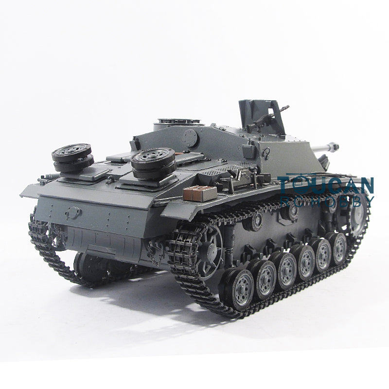 Mato 100 % Metall, Maßstab 1/16, grau, deutscher Stug III, Infrarot-Version, KIT RC-Panzer 1226, Ketten, Leiträder, Kettenräder, Laufräder