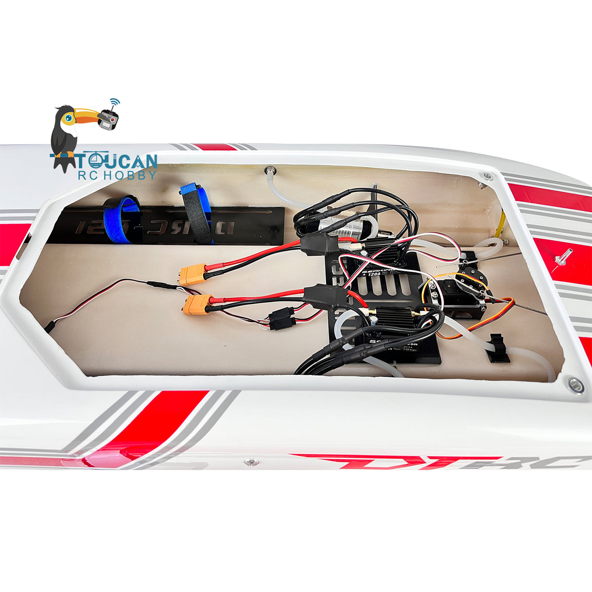 TOUCAN RC HOBBY E51 Fiber Glass Electric PNP RC Boat Shaft Dual Brushless Motors Servos ESCs Propeller W/O Battery Radio