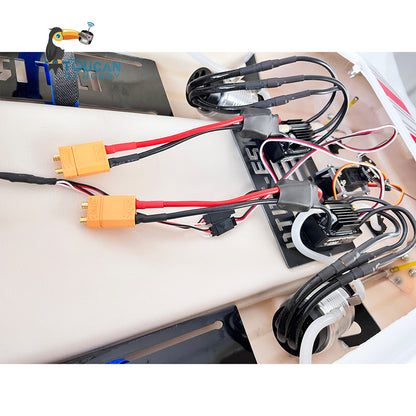 TOUCAN RC HOBBY E51 Fiber Glass Electric PNP RC Boat Shaft Dual Brushless Motors Servos ESCs Propeller W/O Battery Radio