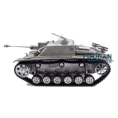 Mato 100 % Metall, Maßstab 1/16, deutscher Stug III, Infrarot-KIT, ferngesteuerter Panzer, 1226, Metallfarbe, RC-Modell, Antriebsräder