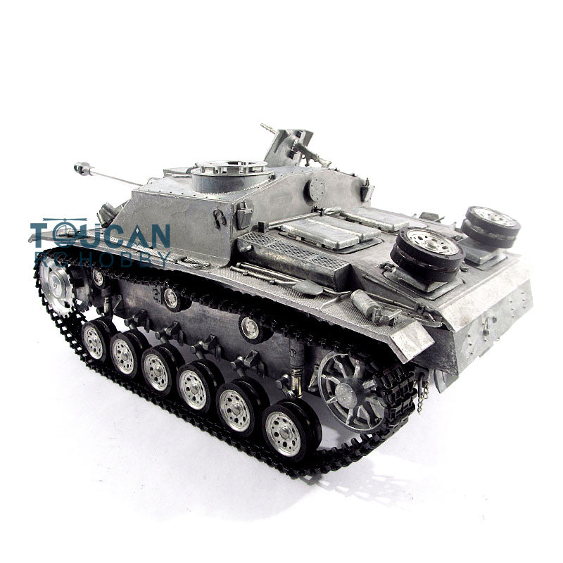 Mato 100 % Metall, Maßstab 1/16, deutscher Stug III, Infrarot-KIT, ferngesteuerter Panzer, 1226, Metallfarbe, RC-Modell, Antriebsräder