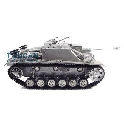 Mato 100 % Metall, Maßstab 1/16, deutscher Stug III, Infrarot-KIT, ferngesteuerter Panzer, 1226, Metallfarbe, RC-Modell, Antriebsräder