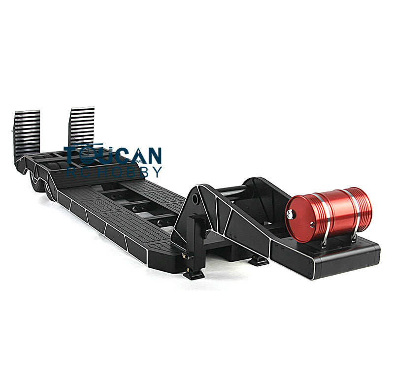 Toucanrc RC-Modellfahrzeuge, 2-achsiges Hochleistungs-Anhängerfahrgestell für 1/14 Tamiyaya-Traktor-Semi-LKW-Baggerlader