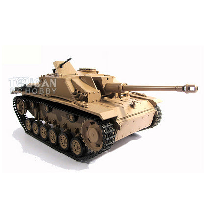 Mato 100 % Metall, Maßstab 1/16, gelb, deutscher Stug III, Infrarot-Version, KIT, RC-Panzer, 1226 Ketten, Räder, Fernbedienungsmodell