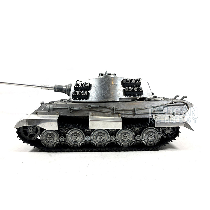 Mato 100 % Metall, Maßstab 1/16, Deutscher Königstiger BB RTR RC-Panzer, 1228 Modell, Ketten, Räder, 360-Grad-Turm, Funksteuerung
