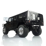 Black 1/10 scale 4x4 RC truck metal plastic body no battery no charger front angle view