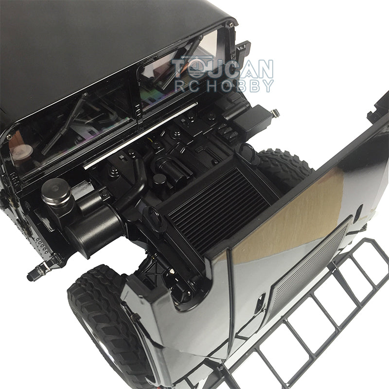HG-P415 1/10 black 4x4 RC crawler 550 motor 160A ESC speed 20-30 kmh side profile