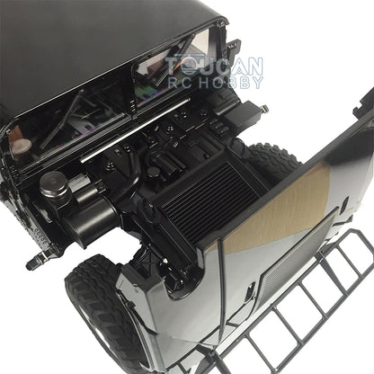 HG-P415 1/10 black 4x4 RC crawler 550 motor 160A ESC speed 20-30 kmh side profile
