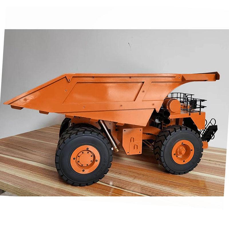 TOUCAN RC HOBBY Orange Metal 1/20 Scale RC Hydraulic Mine Truck C793D Dumper Remote Control Tipper Car Model I6X Radio Lights Motor Servo